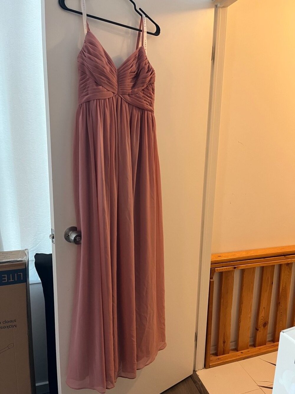 Azazie Alia Dusty Rose Dress, size A8